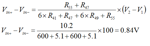 Simplified differential input voltage calculation
