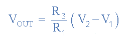 Simplified differential amplifier formula