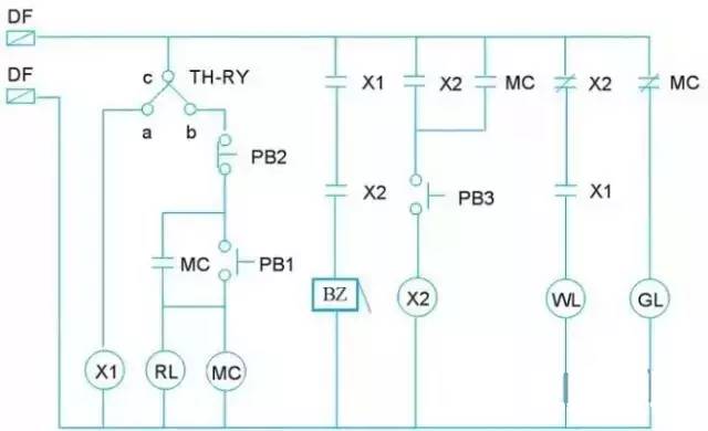 Redrawn control wiring diagram for ladder conversion