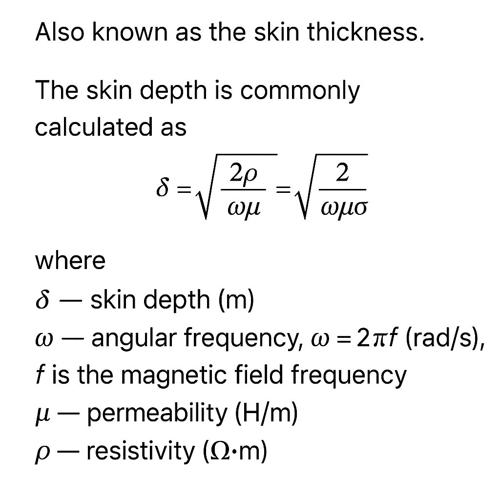 Skin Effect Formula