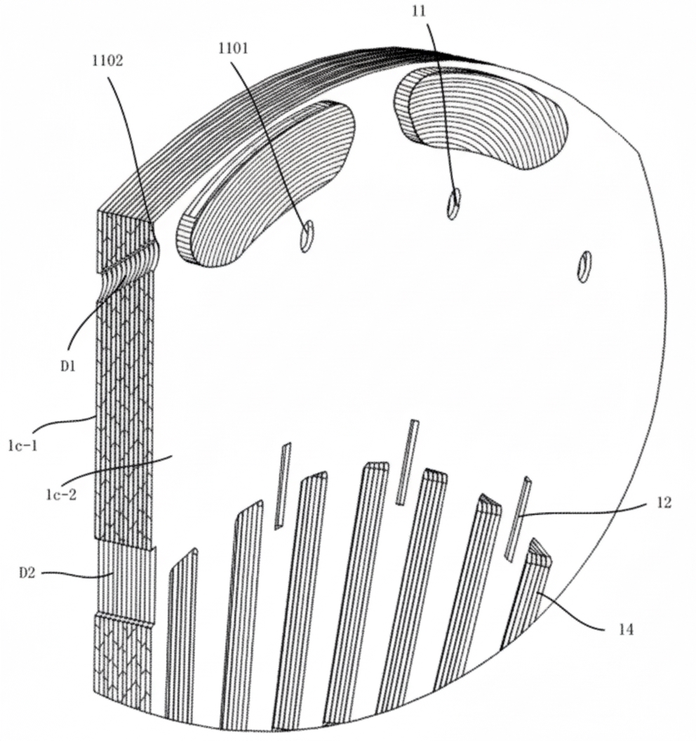Figure 6.6 Third-type lamination assembly detail.