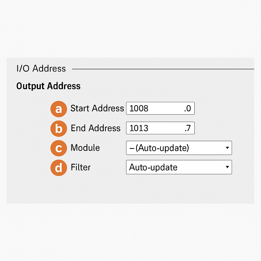 Output Address Settings