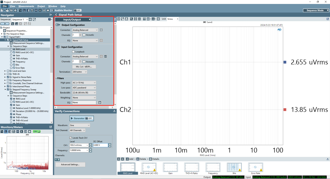 Input and output environment configuration