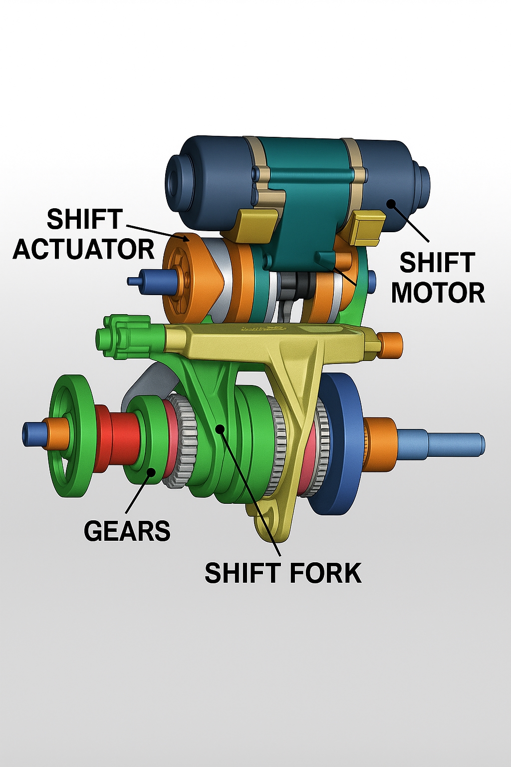multiple-gear-shift-mechanism-diagram
