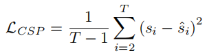 Control signal prediction MSE loss