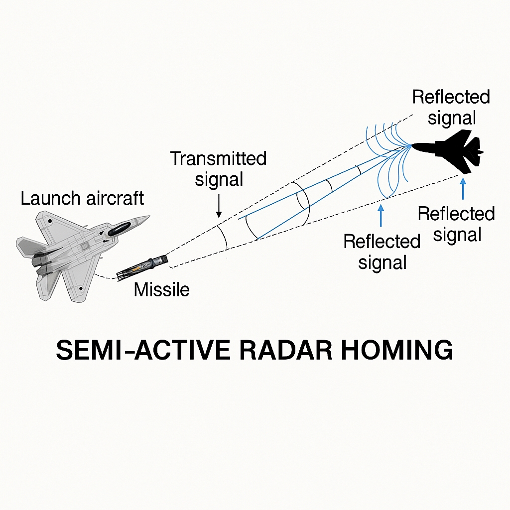 semi-active radar homing diagram