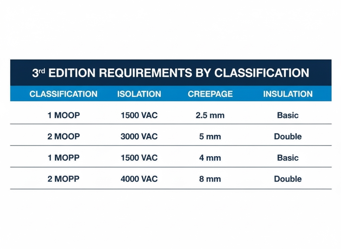 Summary of IEC 60601-1 third edition protection measures