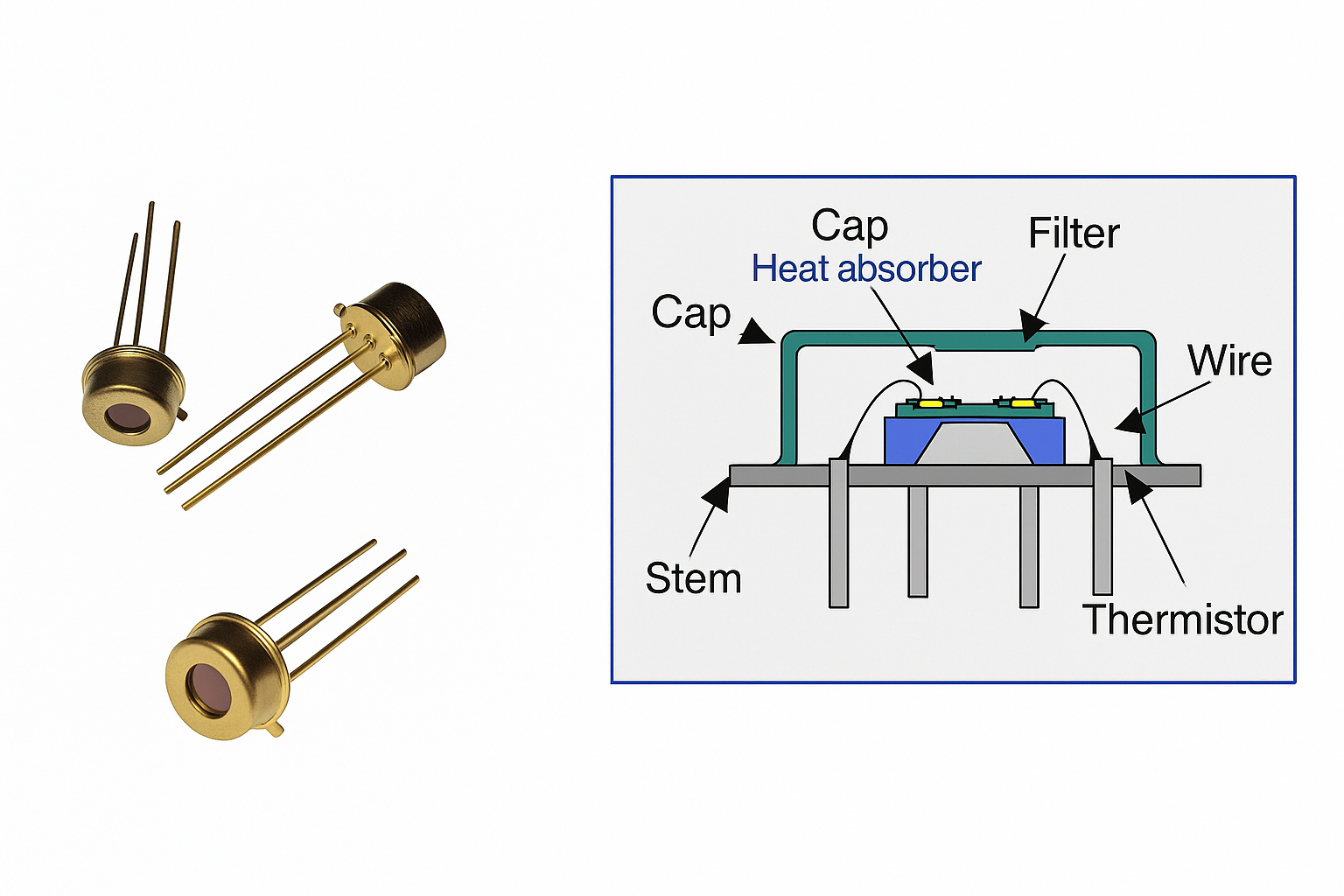 Thermopile sensor structure diagram