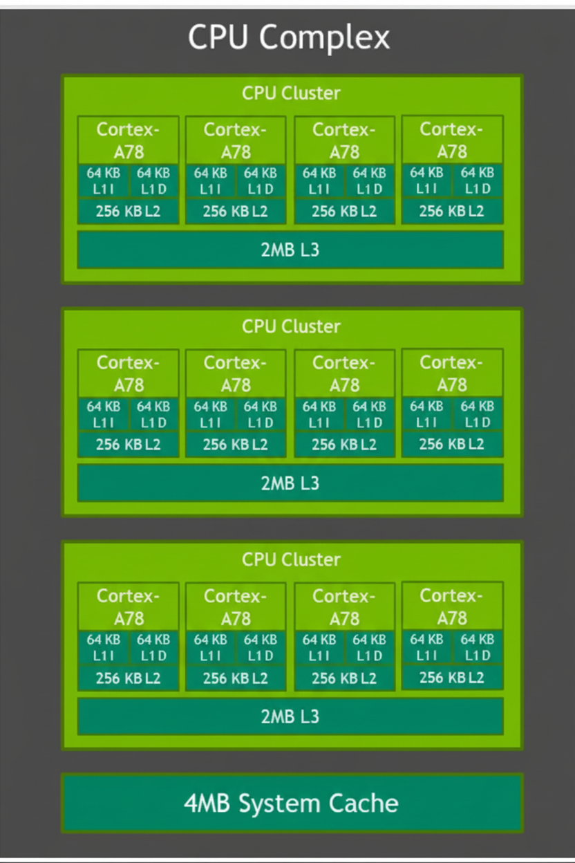 Orin CPU cluster and FSI layout