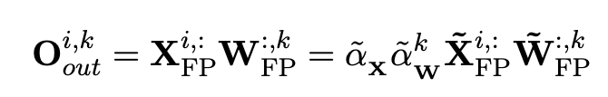 efficient matrix multiplication with scaling factors