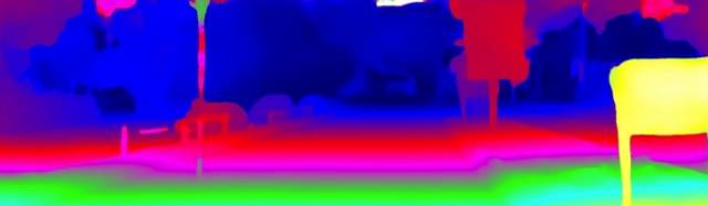 Depth map output example