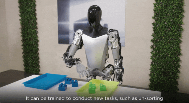 Optimus shuffling sorted objects GIF