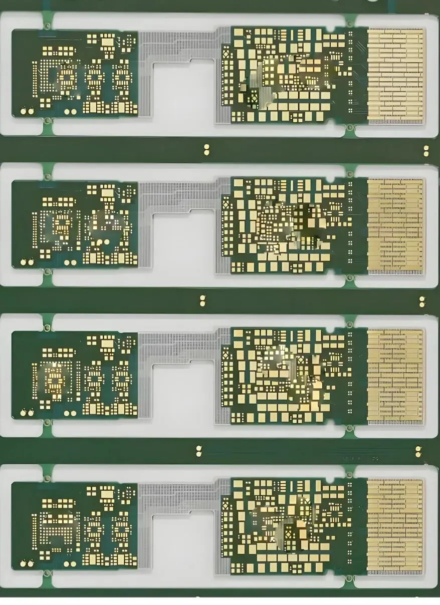Segmented gold fingers on an optical module PCB