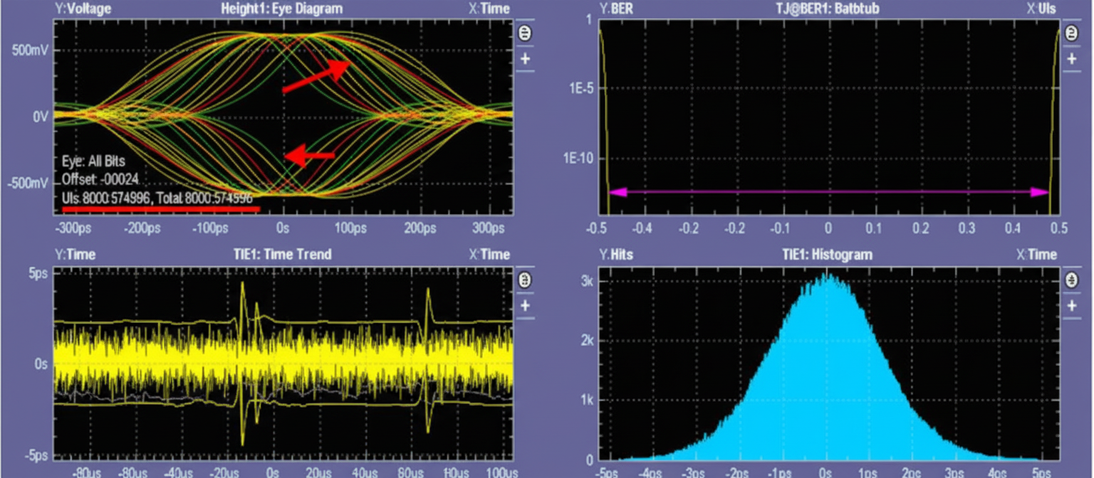 Example test: eye diagram from a subset of captured UI