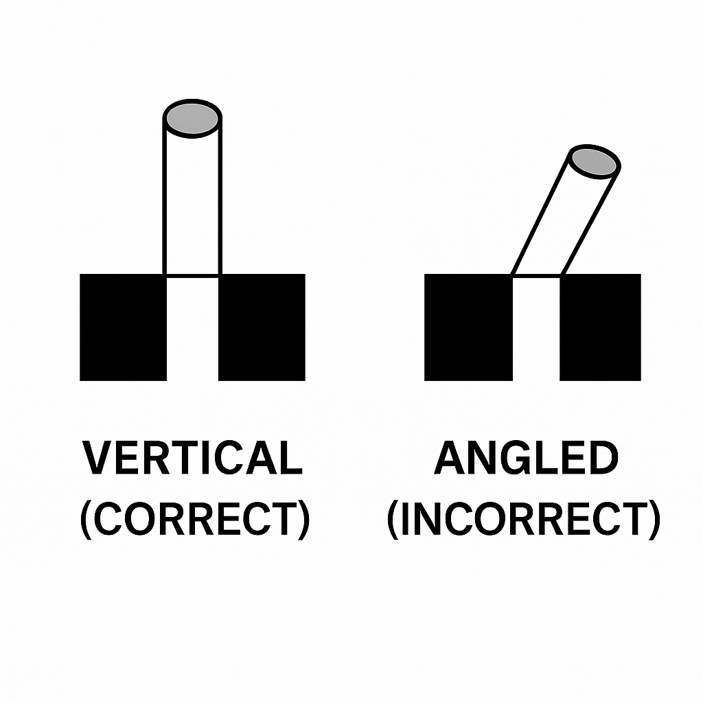 vertical vs angled