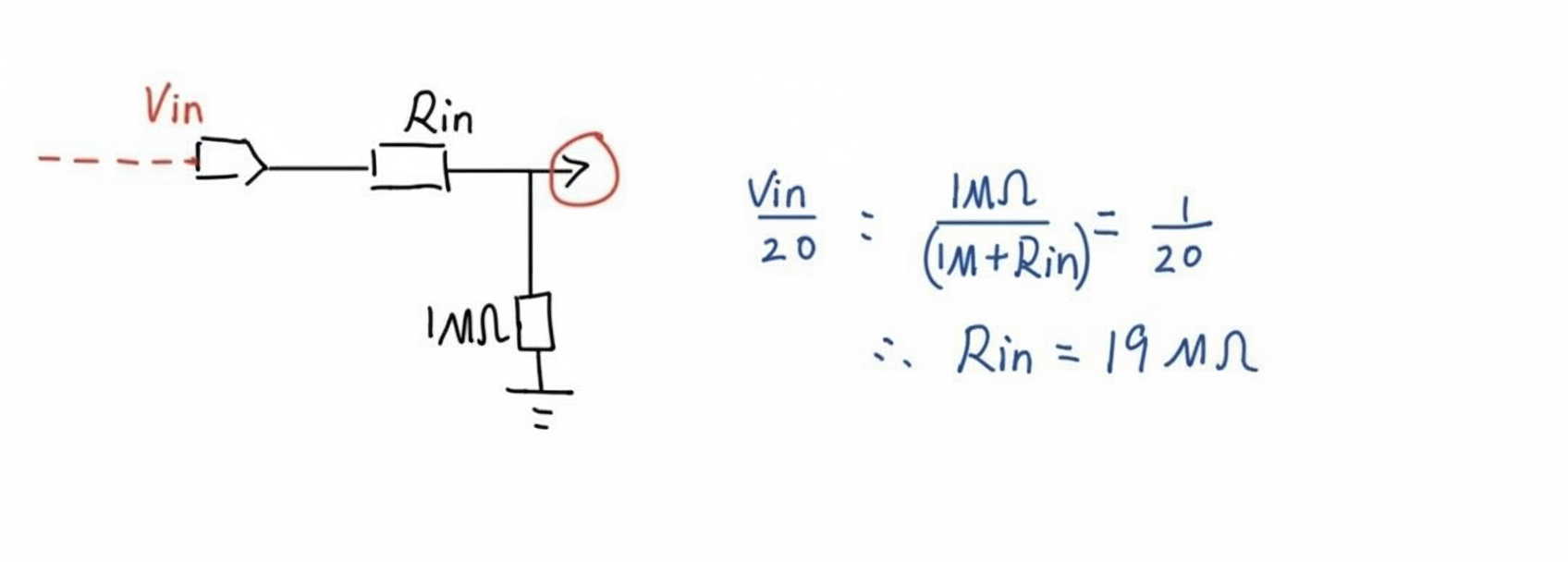 probe resistor and capacitor values