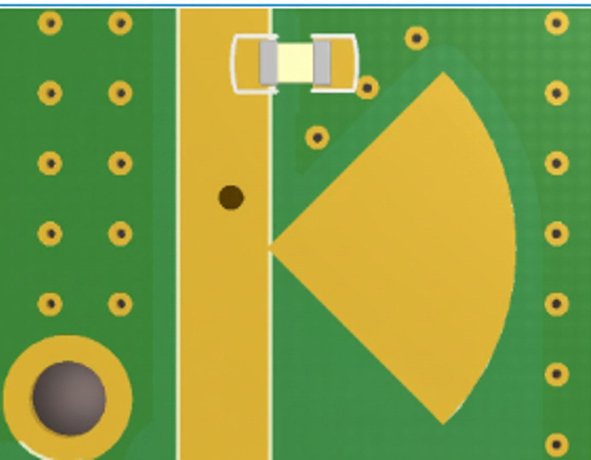 fan-shaped microstrip concept
