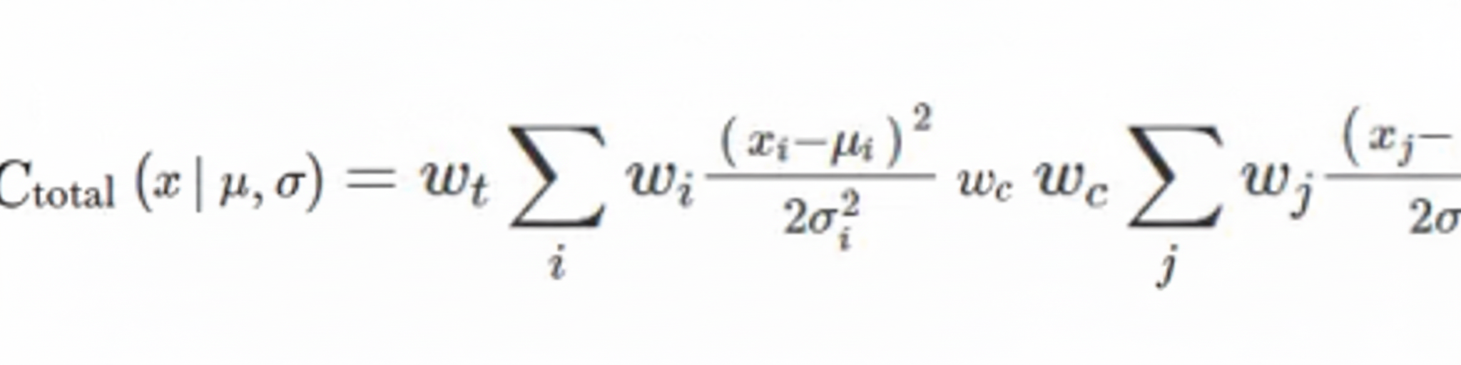 Context-dependent cost weighting diagram