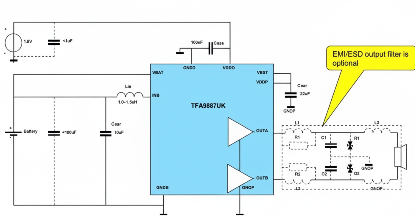 TFA9887 hardware schematic