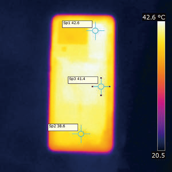 Device temperature after gaming session