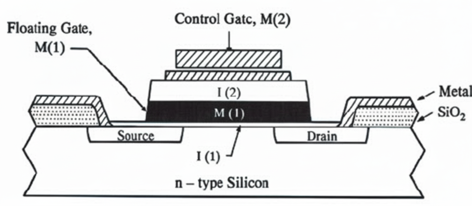 Floating gate structure illustration