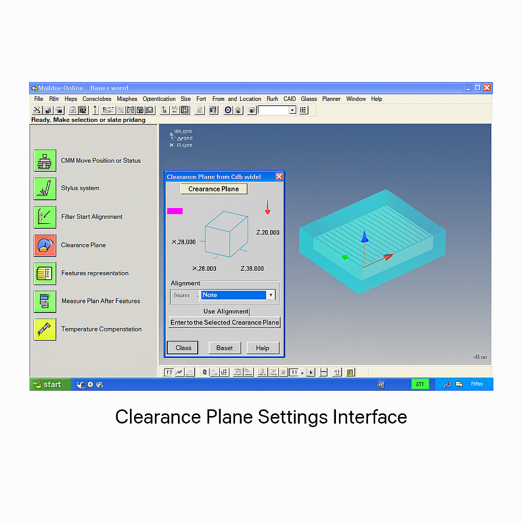 Safety plane setting in Calypso