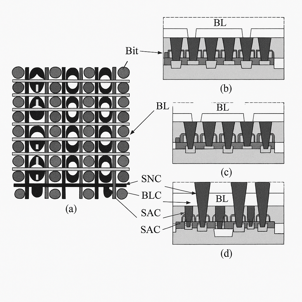 Stacked DRAM SNC via structure