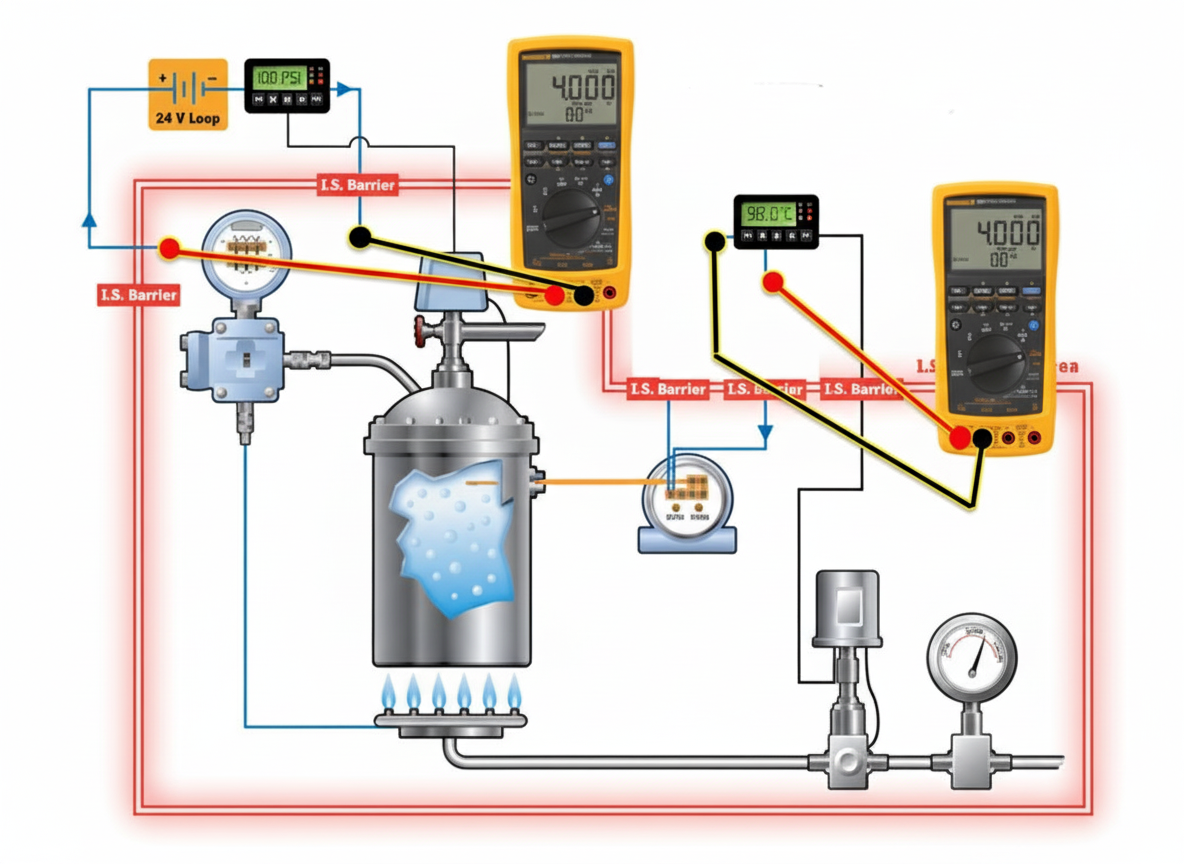 loop calibrator test setup