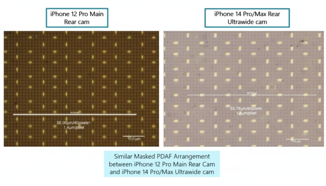 iPhone 12 Pro and iPhone 14 Pro Max ultrawide sensor comparison