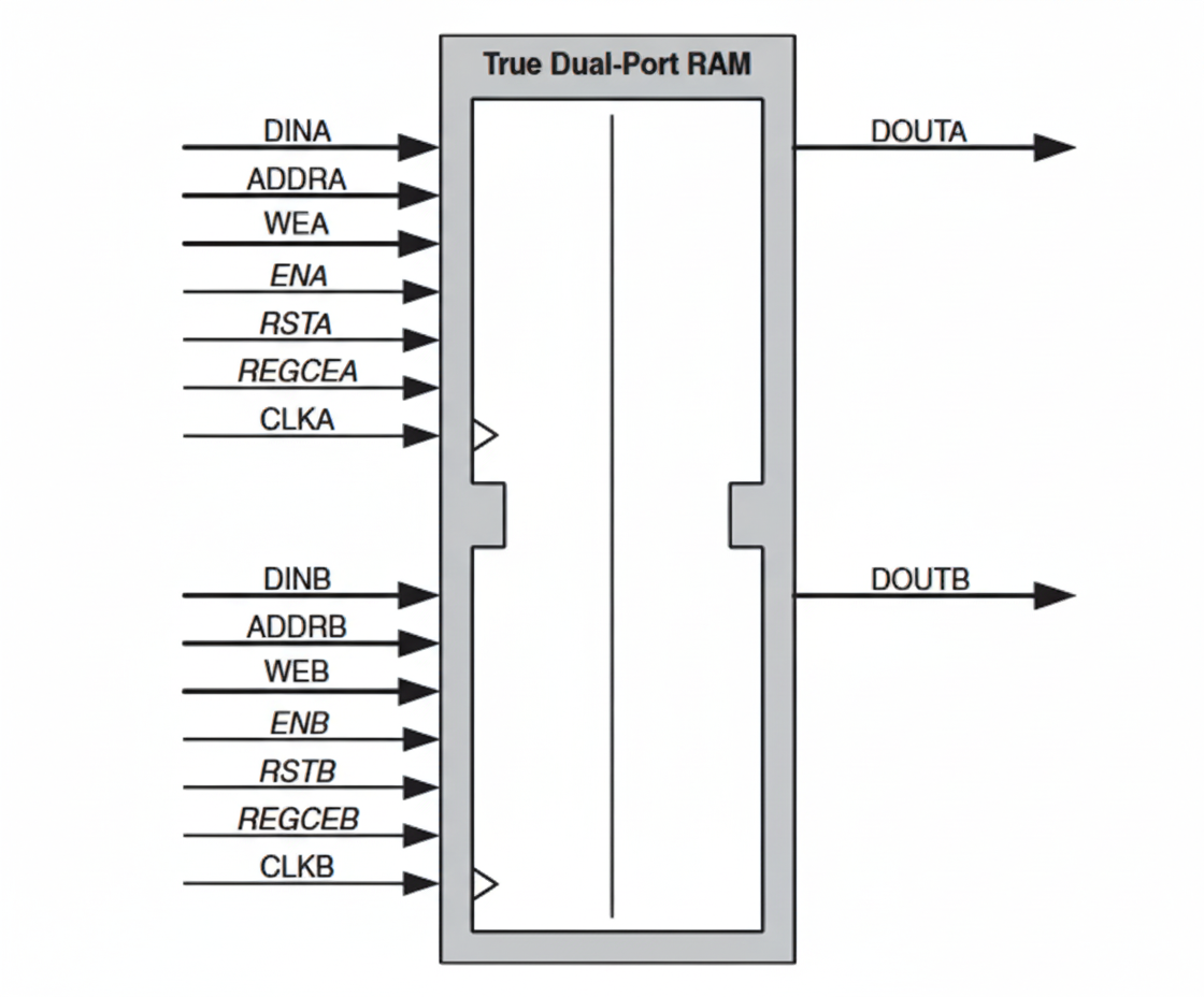True dual-port RAM diagram