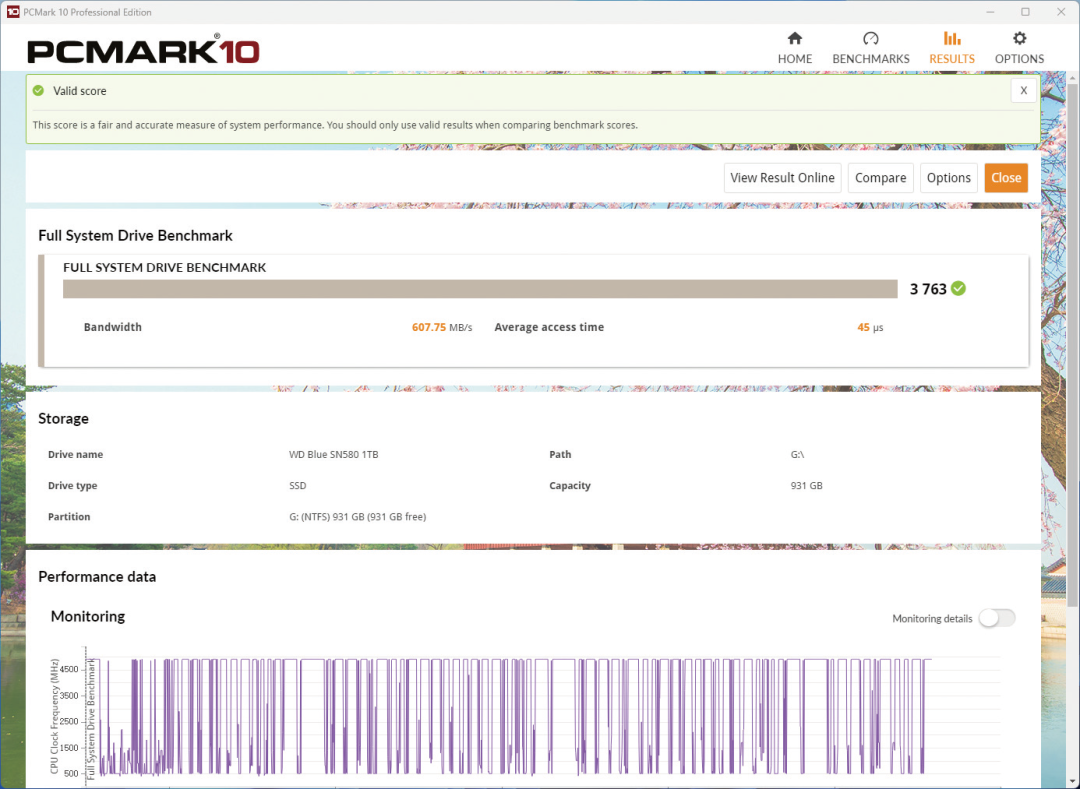 PCMark 10 storage test details