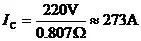Capacitor current IC = 2 * pi * f * C * V