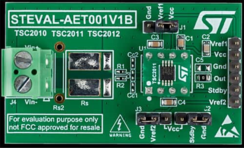 STEVAL-AETKT1V2 evaluation board with TSC2011IST daughter card