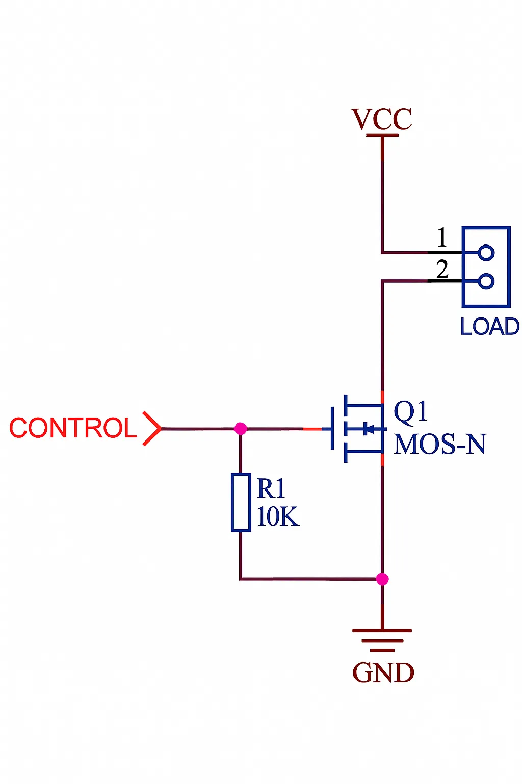 NMOS low-side switch diagram