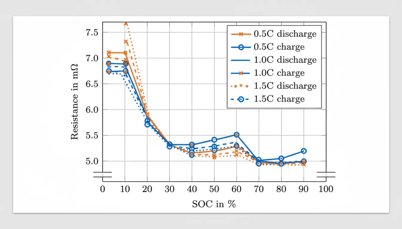 Impedance spectra showing higher anode impedance