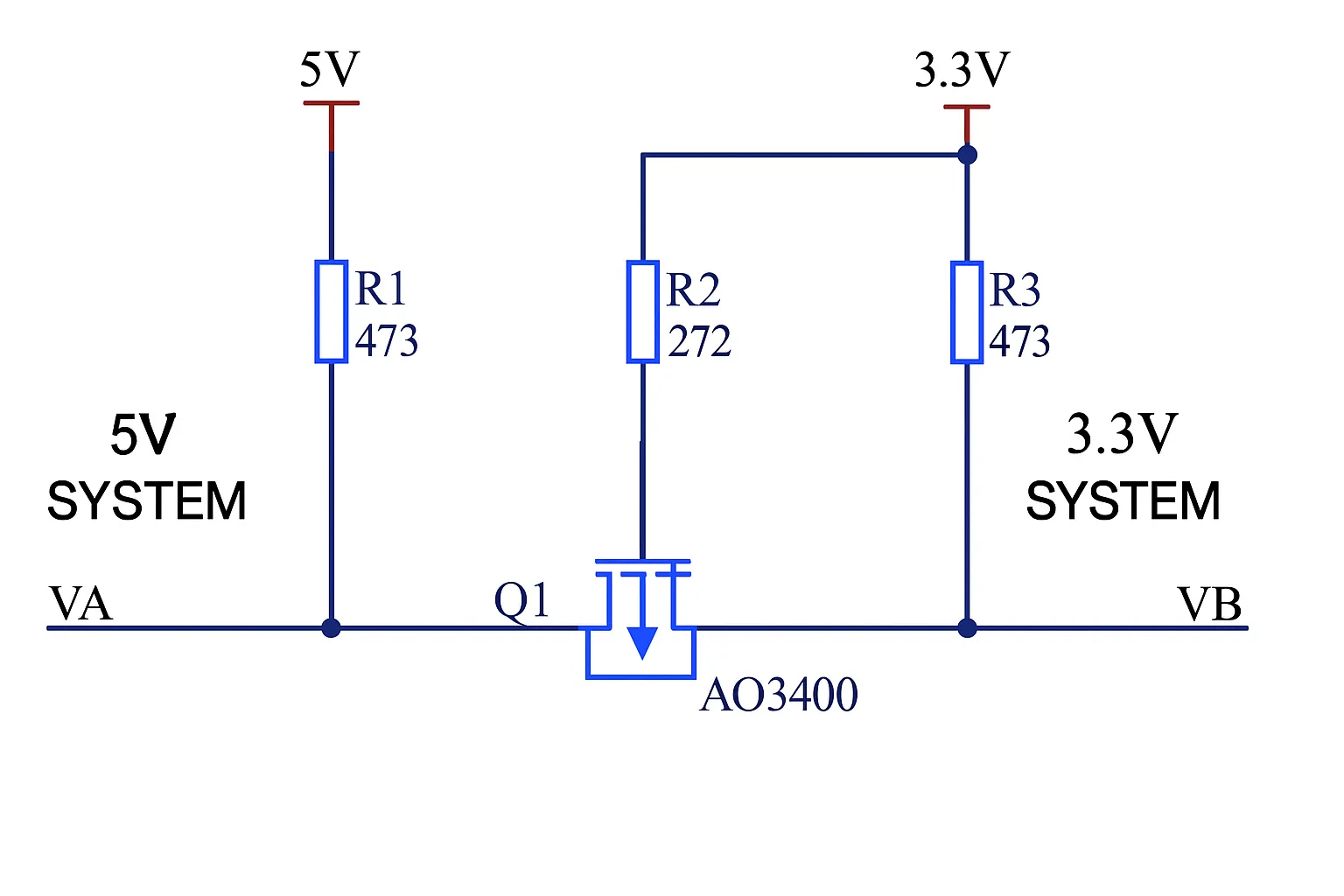 Level-shifting Circuit for 3.3V and 5V I2C