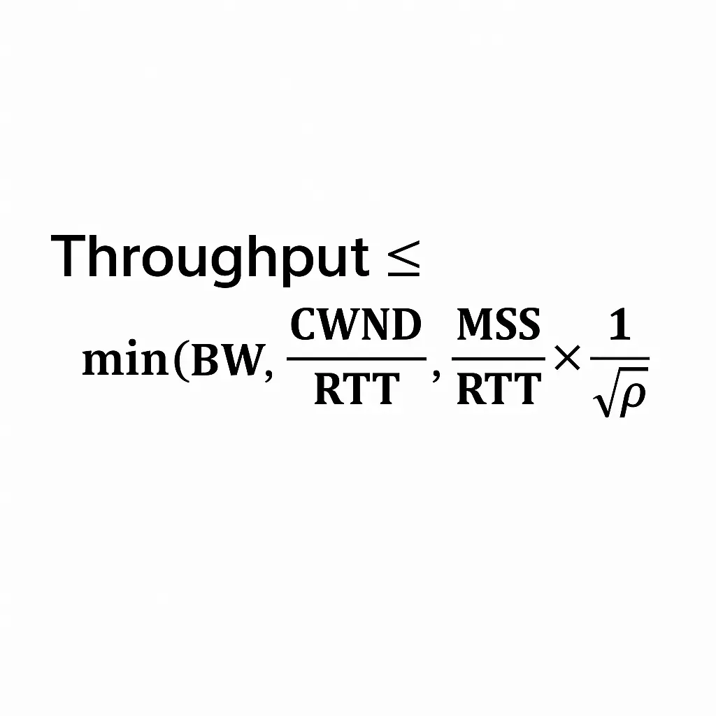 TCP throughput limitations diagram