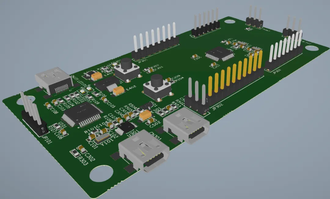 PCB 3D rendering