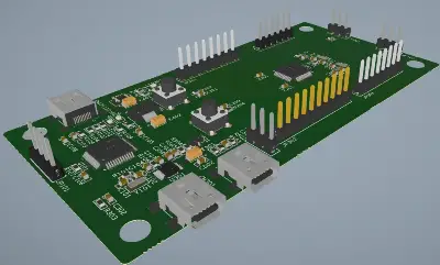 PCB 3D rendering