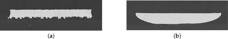 Cross-section comparison showing variables in two samples