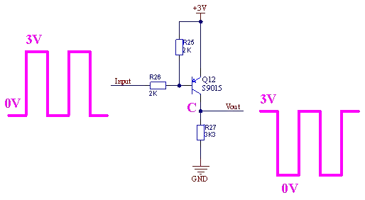 PNP high-side inverting switch with pull-down at the output