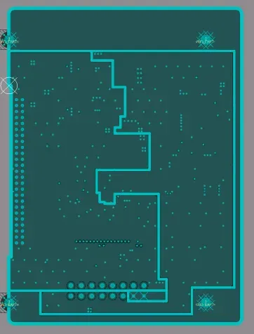 Suggested spacing between ground regions (&ge; 1 mm)