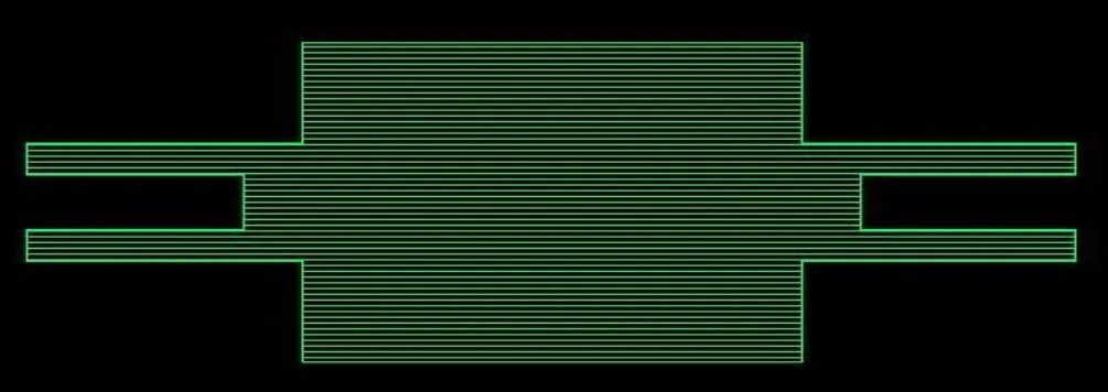 Completed primary pad Shape170x81 with center origin