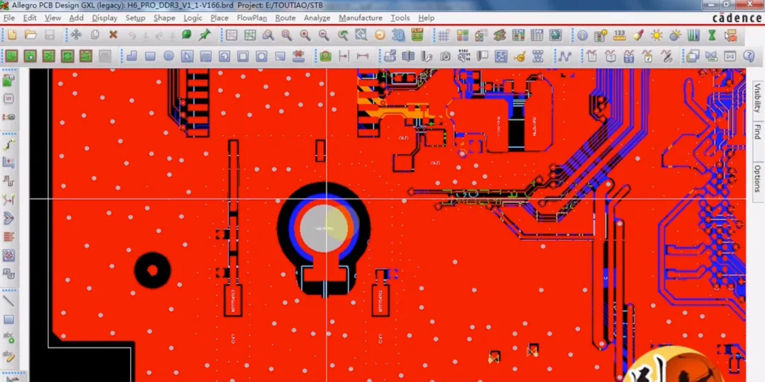 Example PCB-to-chassis ground bonding using a parallel RC network near a mounting hole