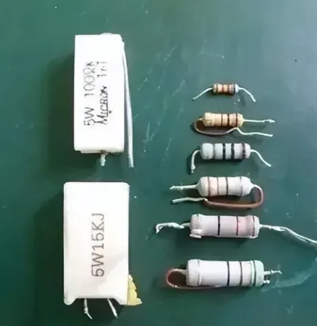 Power cement resistor and standard resistors with color codes