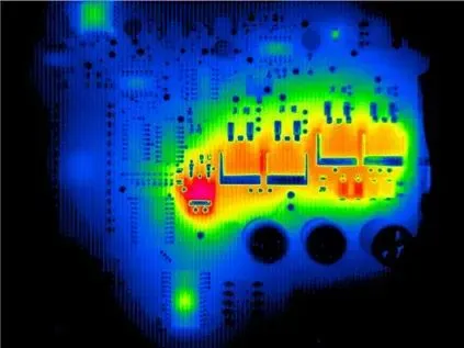 Infrared thermography applied to electronics for non-contact temperature measurement