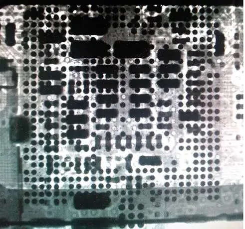 Additional X-ray image of BGA array showing uniform joints without shorts