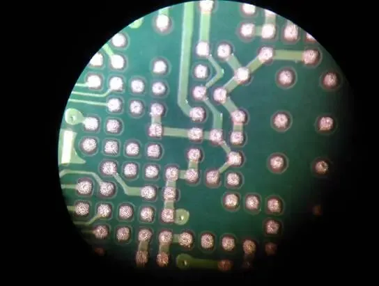 Post-print solder paste deposits using 0.26 mm round apertures (photo 1)