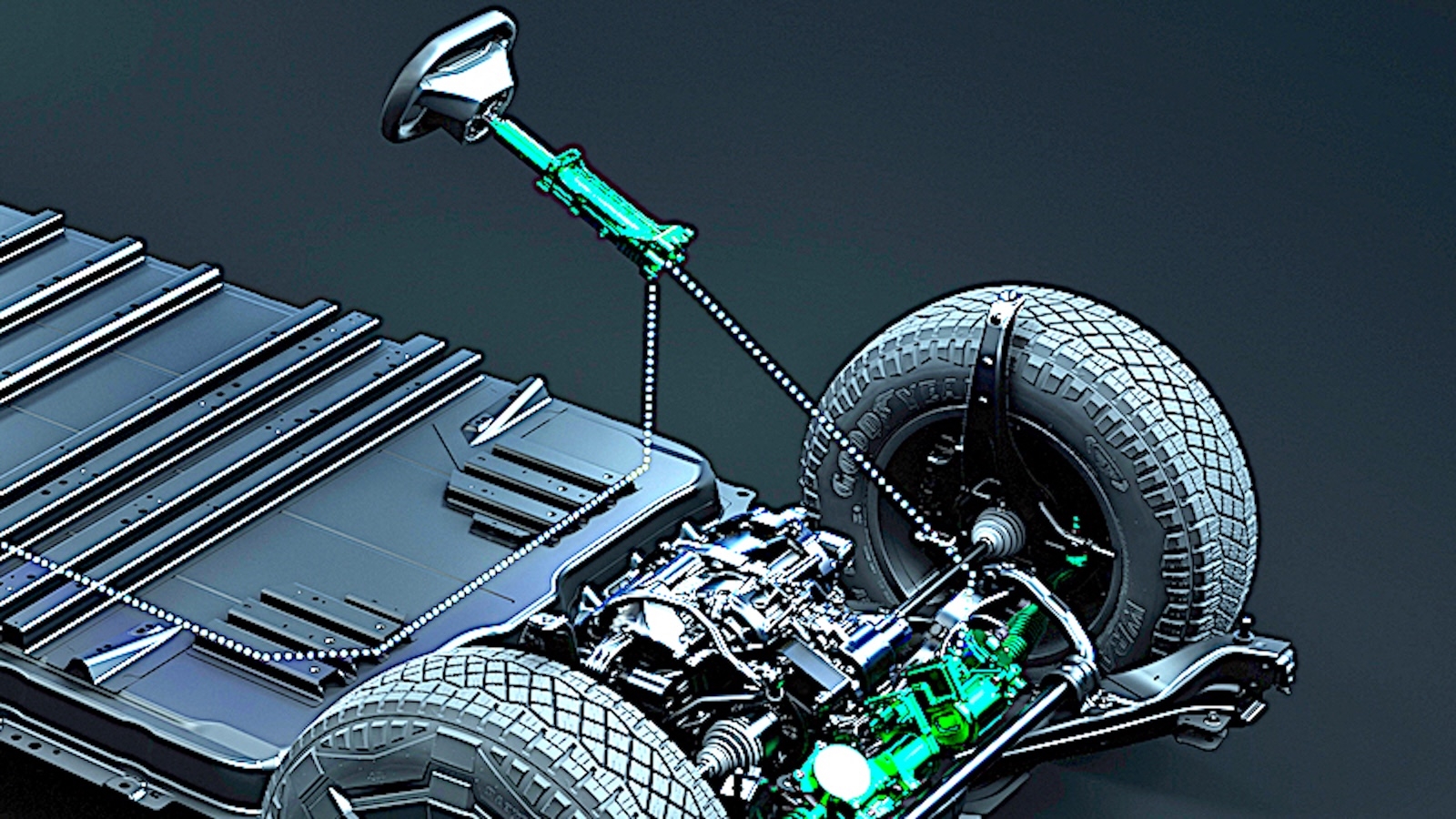 Tesla steer-by-wire system architecture