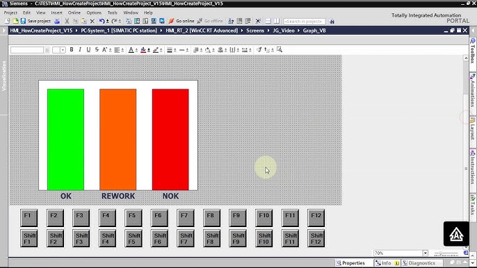 Siemens TIA Portal Graph Alarm Configuration